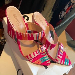 SCHUTZ wedge pointed toe heel